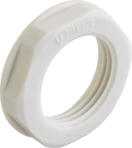 Iso-Gegenmutter M20 grau Polyamid halogenfrei 8255.20 Iso-Gegenmutter M20 grau Polyamid halogenfrei 8255.20