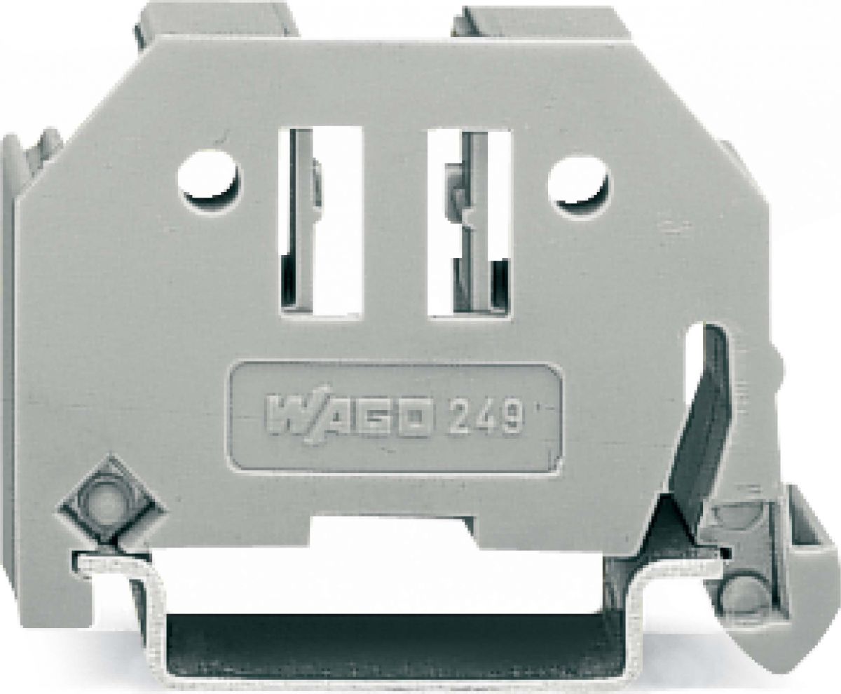 Endklammer für Tragschiene 249-116 bis 6mm² grau Endklammer für Tragschiene 249-116 bis 6mm² grau