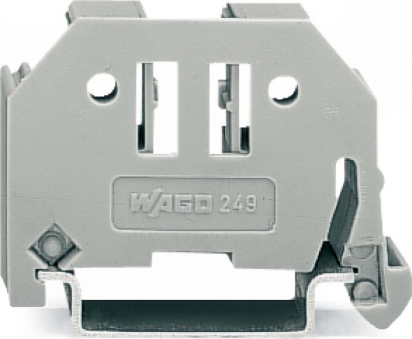 Endklammer für Tragschiene 249-116 bis 6mm² grau Endklammer für Tragschiene 249-116 bis 6mm² grau