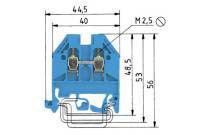 REIHENKLEMMEN WK 2,5/U BLAU