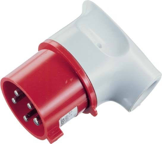 CEE Winkelstecker 3266 5p 32A 400V rot