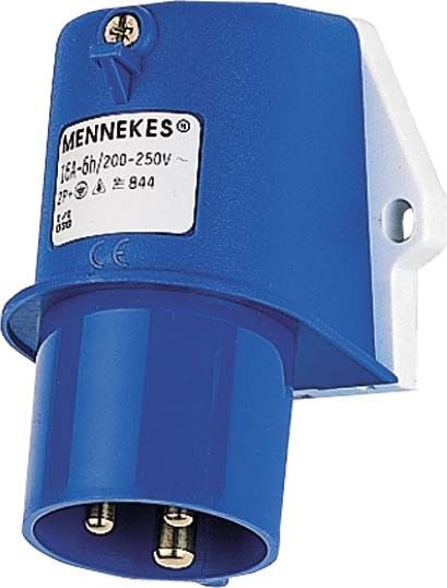 Wandgerätestecker 844 3p 16A 230V blau