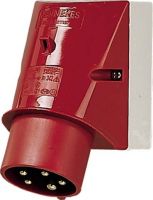 Wandgerätestecker 342 5p 16A 400V rot