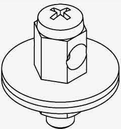 Badewannenerdungsklemme 1 x 16² M6