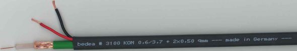 Video Kombi-Kabel KOM 0,6/3,7+2x0,50 Schnittlänge