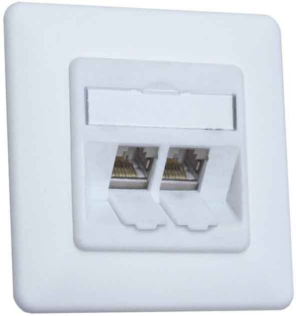 Anschlussdose Kat.6 TN E-DATmod-2UP-rws Anschlussdose Kat.6 TN E-DATmod-2UP-rws
