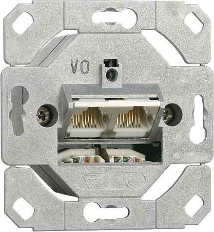 Anschlussdose C6A UP0 2xRJ45,UP0 130C381200-I Anschlussdose C6A UP0 2xRJ45,UP0 130C381200-I