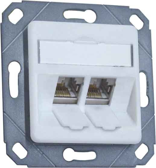 Anschlussdose Kat.6 TN E-DATmod-2Upk-rws Anschlussdose Kat.6 TN E-DATmod-2Upk-rws