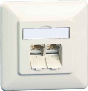 Anschlussdose C6A UP 2xRJ45 UP rws 130C381002-I