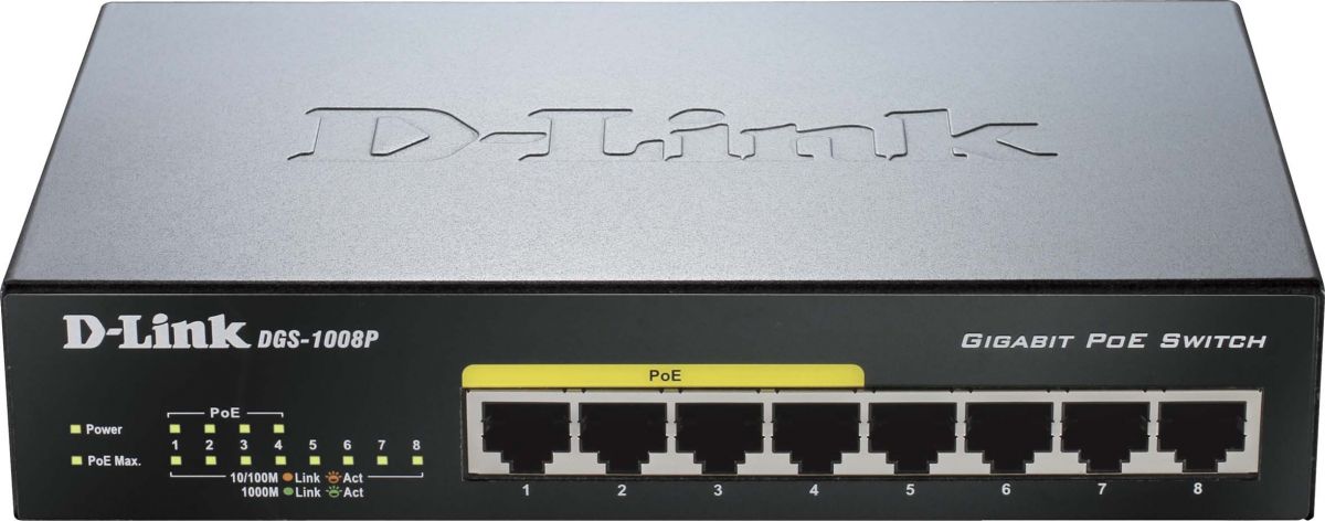 8-Port Gigabit Switch PoE DGS-1008P/E