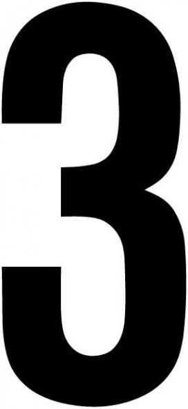 Ziffer '3' 99222.013.3 - 100mm