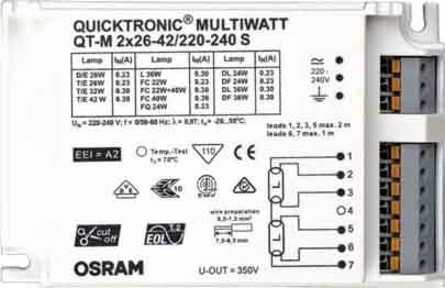 Vorschaltgerät QT-M2x26-42/220-240S Vorschaltgerät QT-M2x26-42/220-240S