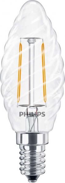 LED-Kerzenlampe E14 230V 2,0W 250lm klar gedreht LED-Kerzenlampe E14 230V 2,0W 250lm klar gedreht