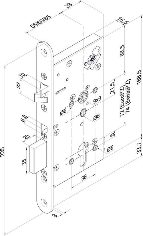 Sicherheitsschloss 709 709X701PZ---G45 Sicherheitsschloss 709 709X701PZ---G45