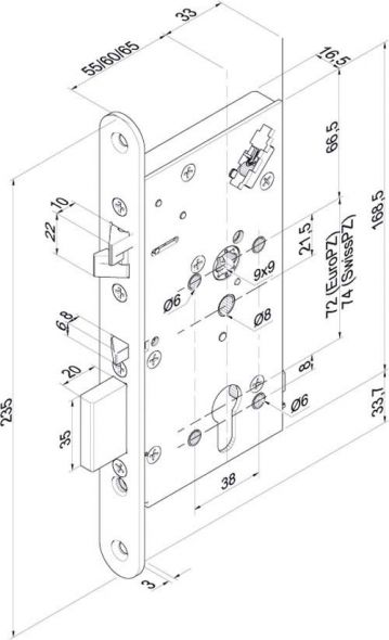 Sicherheitsschloss 709 709X701PZ---G45 Sicherheitsschloss 709 709X701PZ---G45