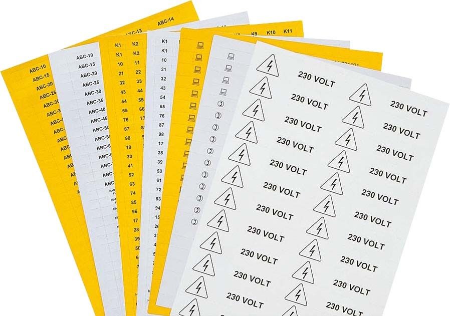 Etiketten HFX9-52PSPYE/WH20