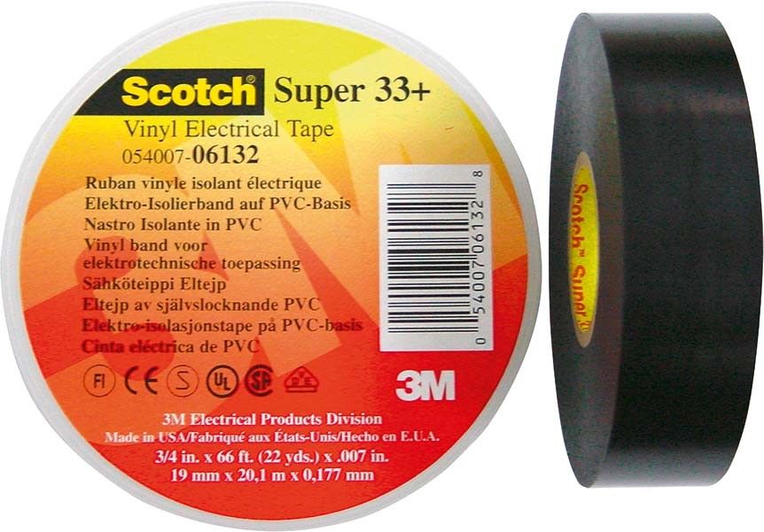 Elektro-Isolierband PVC ScotchSuper33+ 38x33 Elektro-Isolierband PVC ScotchSuper33+ 38x33