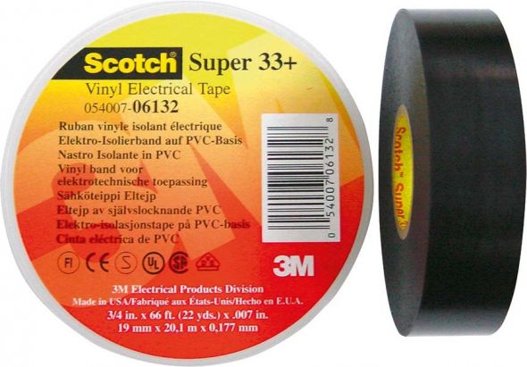 Elektro-Isolierband PVC ScotchSuper33+ 38x33 Elektro-Isolierband PVC ScotchSuper33+ 38x33
