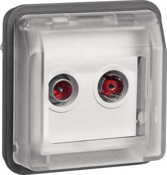 Antennen-Steckdoseneinsatz 12033555 grau matt Antennen-Steckdoseneinsatz 12033555 grau matt
