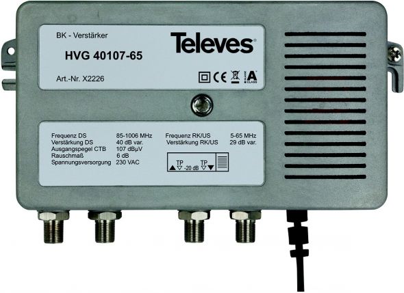 BK-Verstärker Guß 40dB HVG40107-65 BK-Verstärker Guß 40dB HVG40107-65