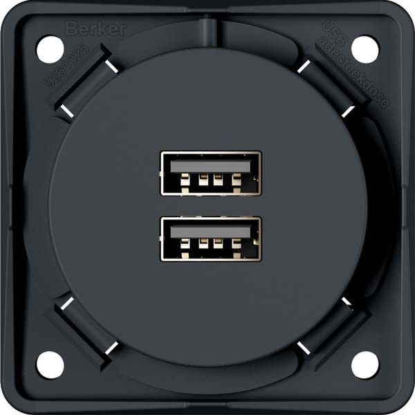 USB-Ladesteckdose 926102505 anthrazit matt USB-Ladesteckdose 926102505 anthrazit matt