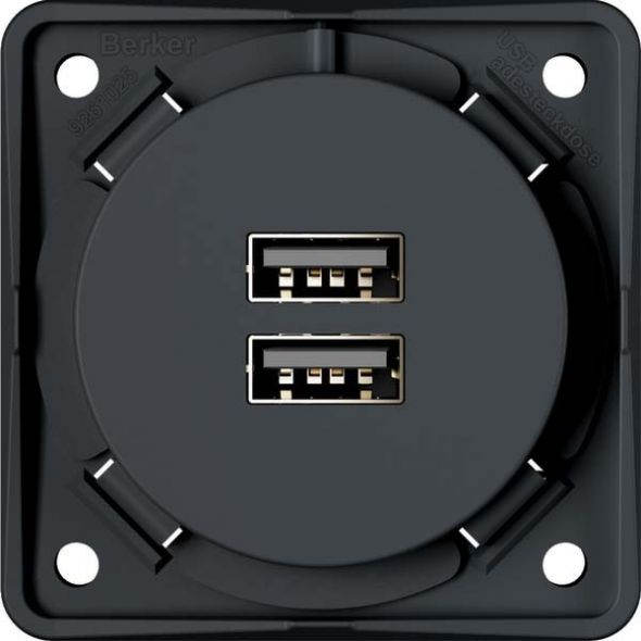 USB-Ladesteckdose 926102505 anthrazit matt USB-Ladesteckdose 926102505 anthrazit matt
