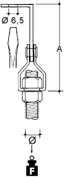Stangenbefestigung UM44-AM8T Stangenbefestigung UM44-AM8T