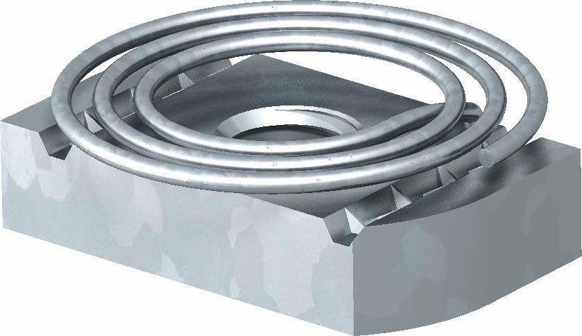 Gleitmutter mit Feder MS41SNF M6 A4