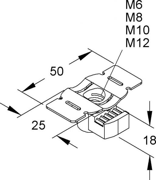 Gleitmutter GMZF M10-22 F