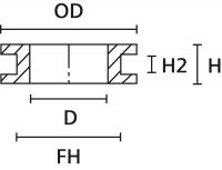Durchführungstülle HV1305 PVC-FR WH 500