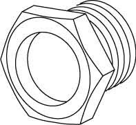 Trompetennippel M10X1 15mm 508/15