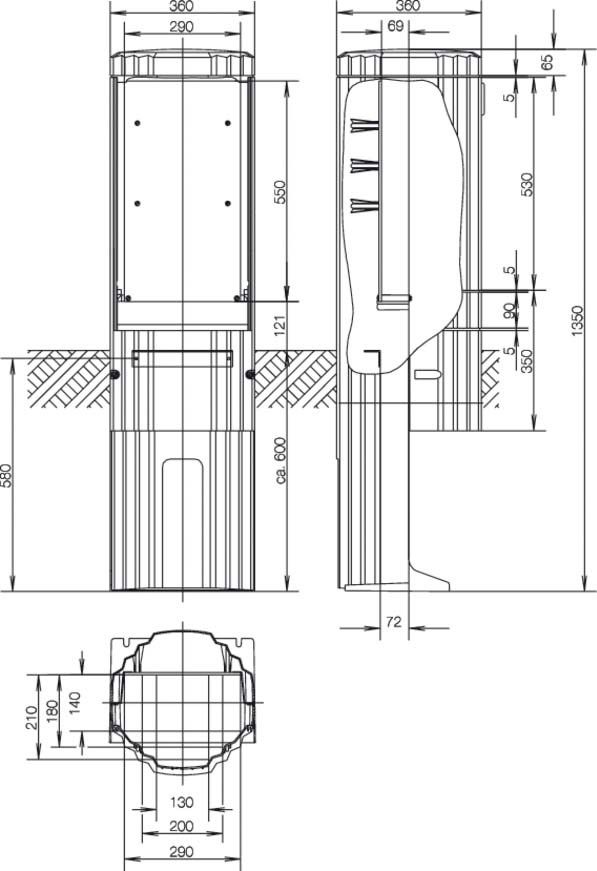 Verteilersäule ZAL135P Verteilersäule ZAL135P