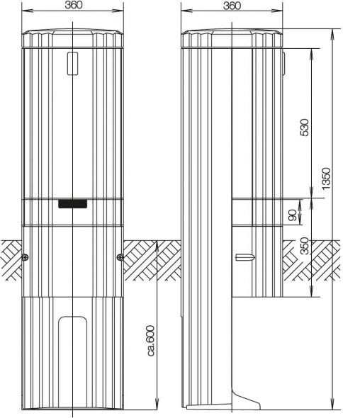 Freiluftsäule aus SL135A Freiluftsäule aus SL135A