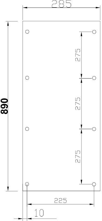 1/3-Montageplatte 2M1-3-1000