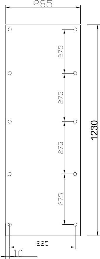 1/3-Montageplatte 2M1-3-1300