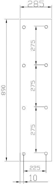 1/3-Montageplatte 1M1-3-1000