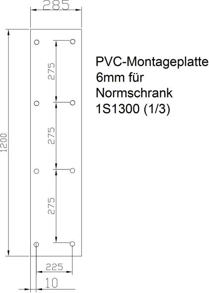 1/3-Montageplatte 1M1-3-1300 1/3-Montageplatte 1M1-3-1300