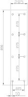 1/3-Montageplatte 1M1-3-1000