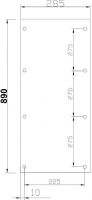 1/3-Montageplatte 2M1-3-1000