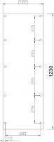 1/3-Montageplatte 2M1-3-1300