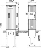 Kabelverteilersäule ZAK152A Baureihe 152