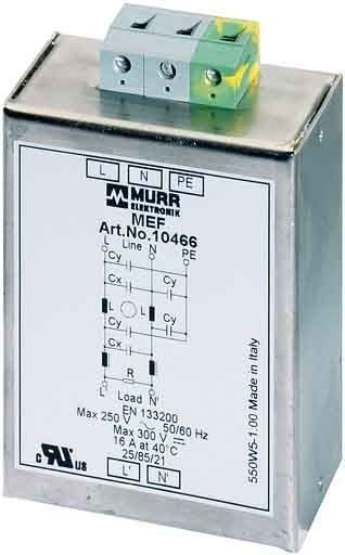 Netzentstörfilter MEF 1/2 SY 16A T Netzentstörfilter MEF 1/2 SY 16A T
