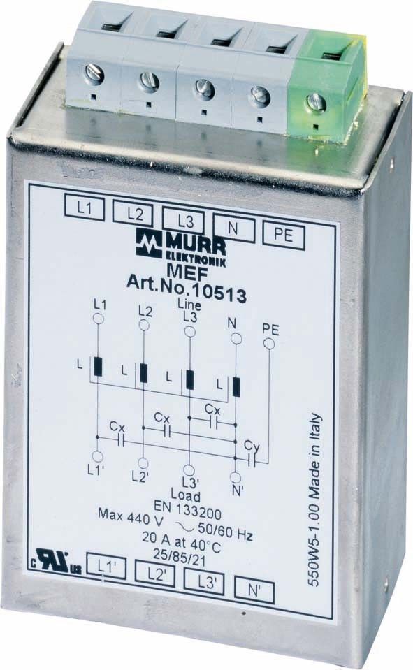 Netzentstörfilter MEF 3/1 N 10A T