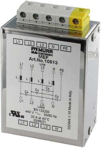 Netzentstörfilter MEF 3/1 N 6A T Netzentstörfilter MEF 3/1 N 6A T
