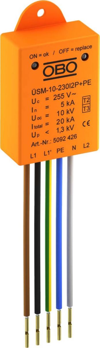 Überspannungsschutzmodul ÜSM-10-230I2P+PE