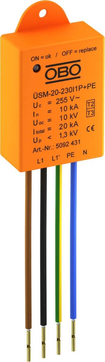 Überspannungsschutzmodul ÜSM-20-230I1P+PE