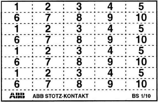Kennzeichnungsschild BS 1/10 Kennzeichnungsschild BS 1/10