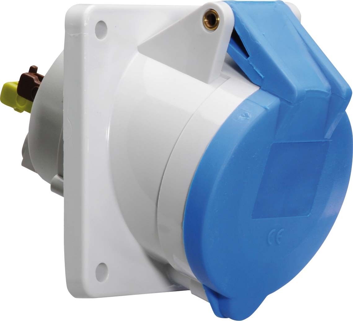 Anbausteckdose geneigt 16A 12863