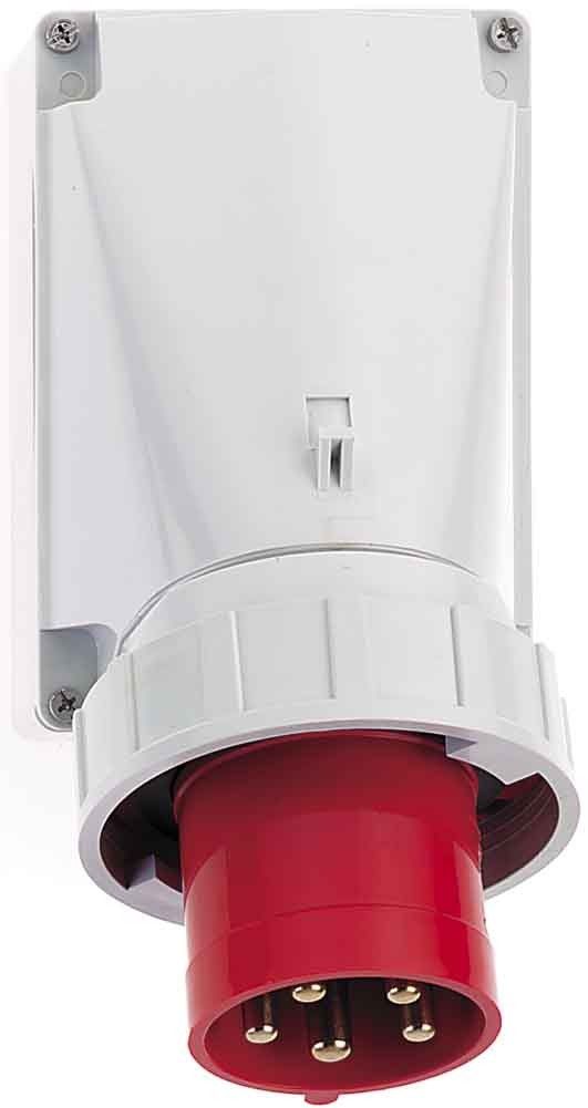 Wand-Gerätestecker 63A 4p 24342