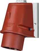 Wandgerätestecker 804 5p 32A 400V rot